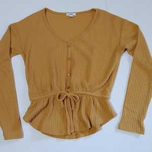 Ardene Button Peplum Top